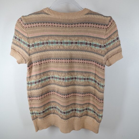 Ralph Lauren Black Label Knit Tan Sweater Size Small Librarian Fall Preppy Linen - Picture 7 of 8